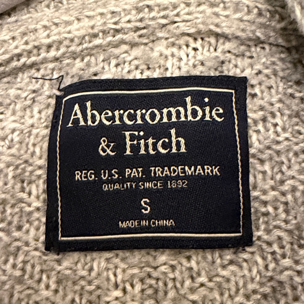 Abercrombie‎ & Fitch Women’s Light Gray Oversized Open Front Cardigan,small - Picture 2 of 6
